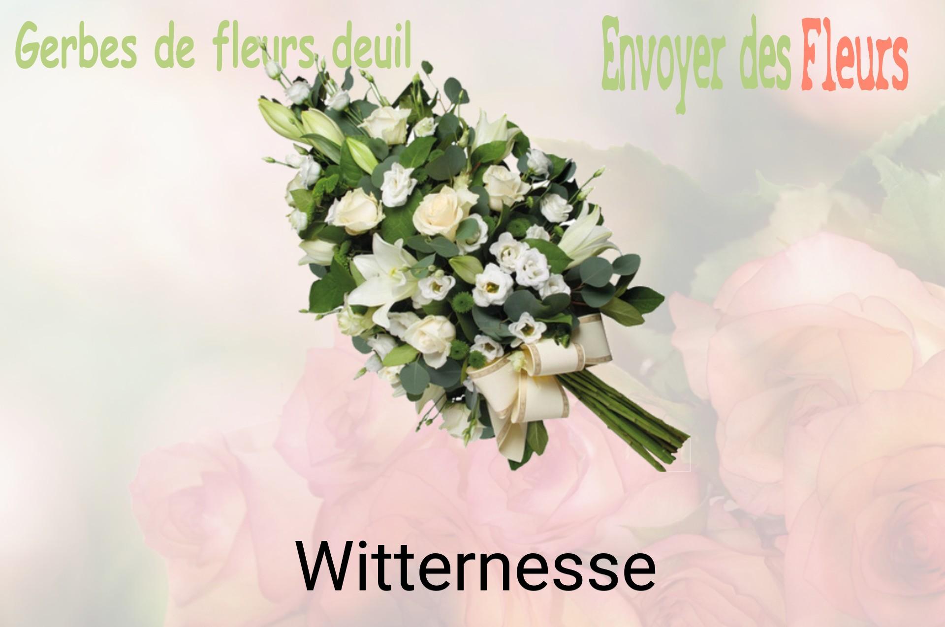 Gerbe de fleurs de deuil livrée à Witternesse